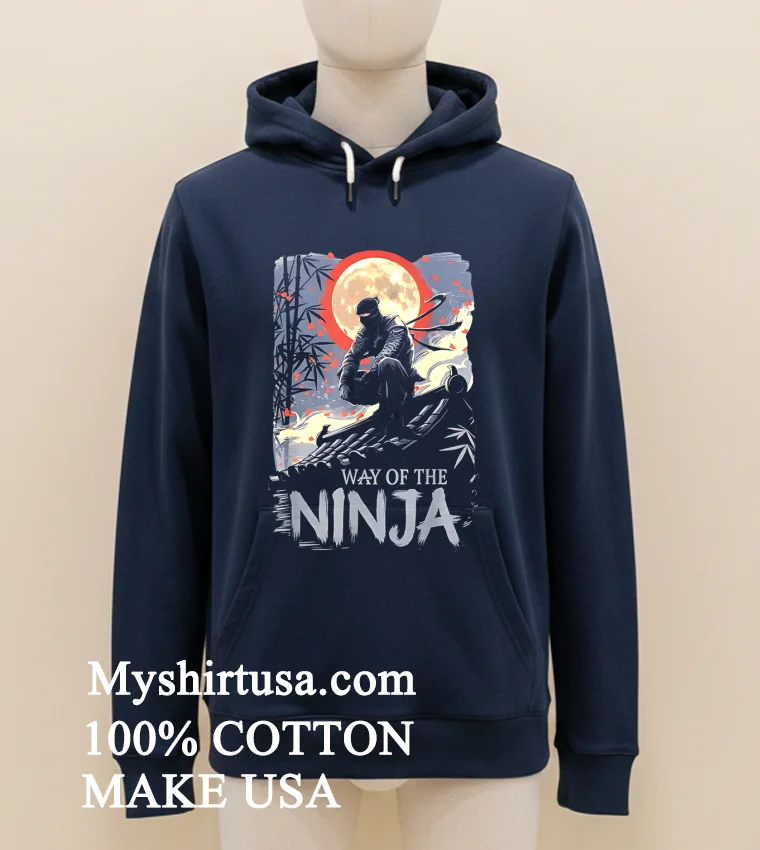 Way Of The Ninja Moon Night Shirt Navy Shirt 1