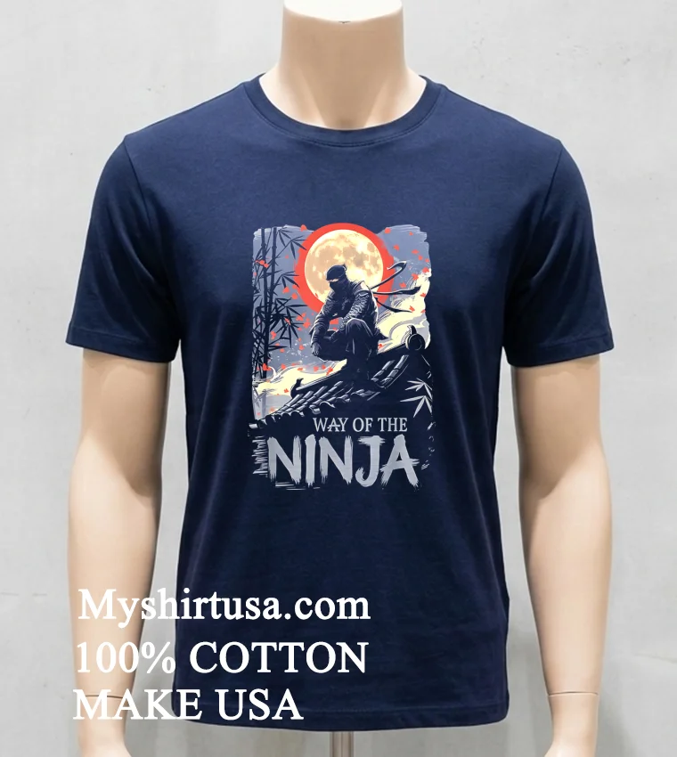 Way Of The Ninja Moon Night Shirt Navy Shirt