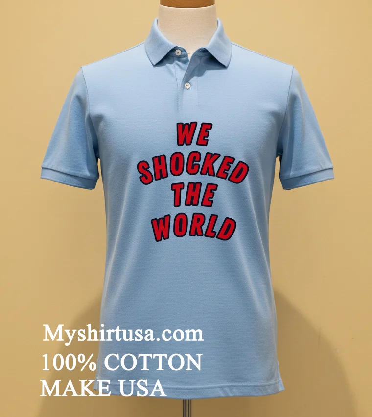 We Shocked The World Shirt - blue-shirt We Shocked The World Shirt Blue Shirt