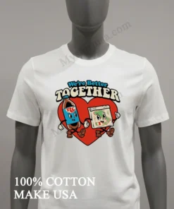 We Re Better Together Rc Cola And Pizza Map Heart Retro funny america t-shirts