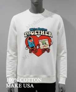 We Re Better Together Rc Cola And Pizza Map Heart Retro funny america t-shirts