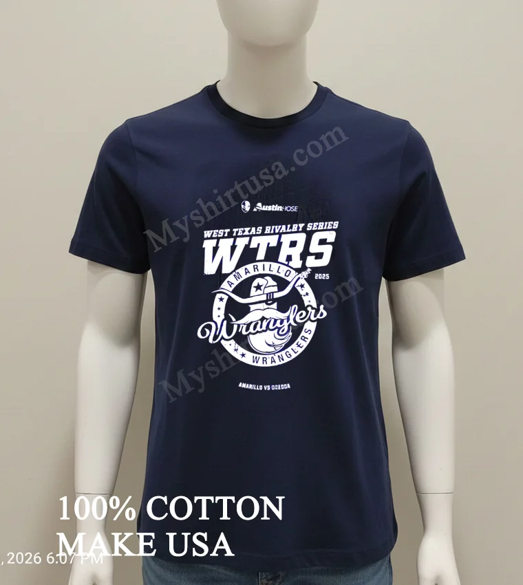 West Texas Rivalry Series Wtrs Amarillo Wranglers 2025 Shirt Navy Shirt 1