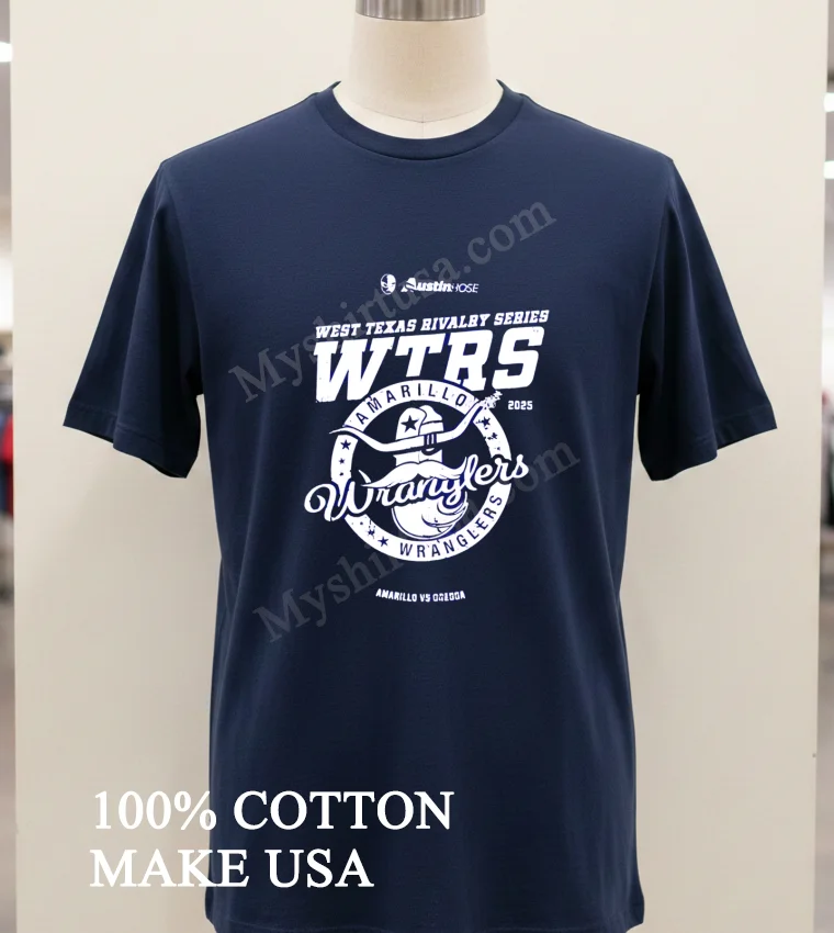 West Texas Rivalry Series Wtrs Amarillo Wranglers 2025 Shirt Navy Shirt