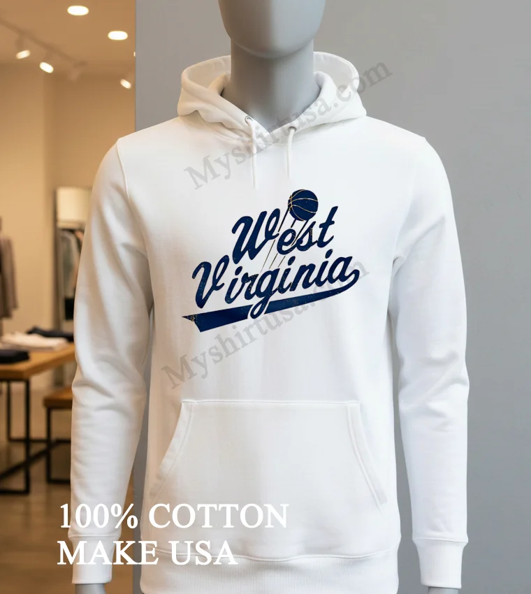 West Virginia Basketball Script Font Vintage Graphic Shirt Hoodie Shirt