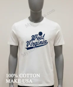 West Virginia Basketball Script Font Vintage Graphic funny america t-shirts
