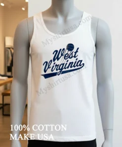 West Virginia Basketball Script Font Vintage Graphic funny america t-shirts