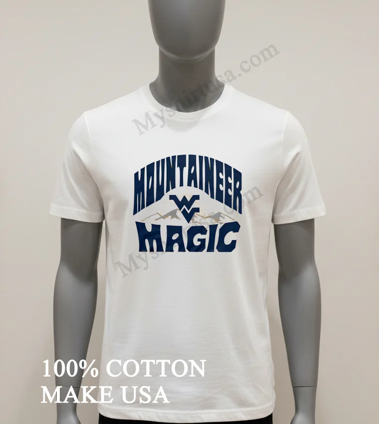 West Virginia Mountaineer Magic Basketball Vintage Shirt White T Shirt 1