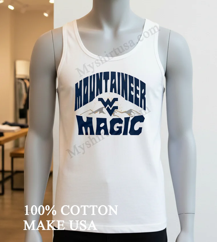 West Virginia Mountaineer Magic Basketball Vintage Shirt White T Shirt 3