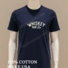 Whiskey Will Do Retro Typography Navy Blue Graphic Shirt Navy Shirt