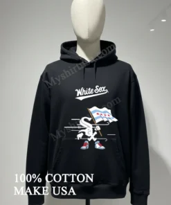 White Sox Mascot Holding Chicago Flag funny america t-shirts