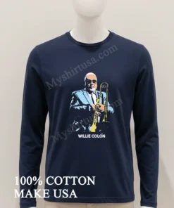 Willie Colón Salsa Musician Playing Trombone funny america t-shirts