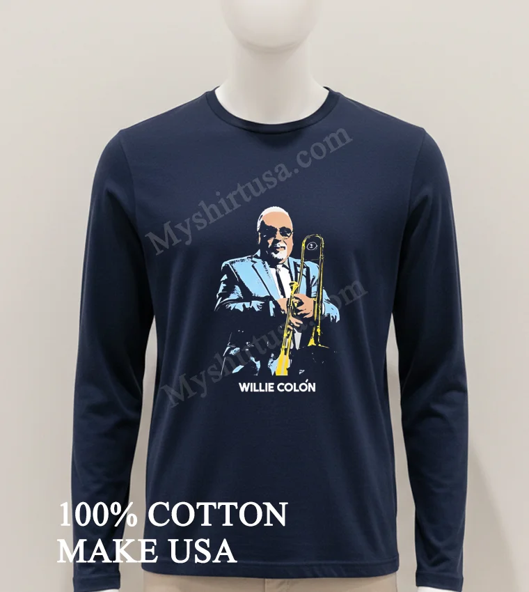 Willie Colon Salsa Musician Playing Trombone Shirt Hoodie Shirt 1