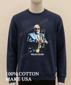 Willie Colón Salsa Musician Playing Trombone funny america t-shirts