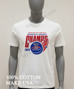 Winter Olympics Women S Hockey Champs 2026 Usa Hockey Puck funny america t-shirts