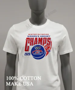 Winter Olympics Women S Hockey Champs 2026 Usa Hockey Puck funny america t-shirts