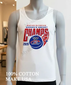 Winter Olympics Women S Hockey Champs 2026 Usa Hockey Puck funny america t-shirts