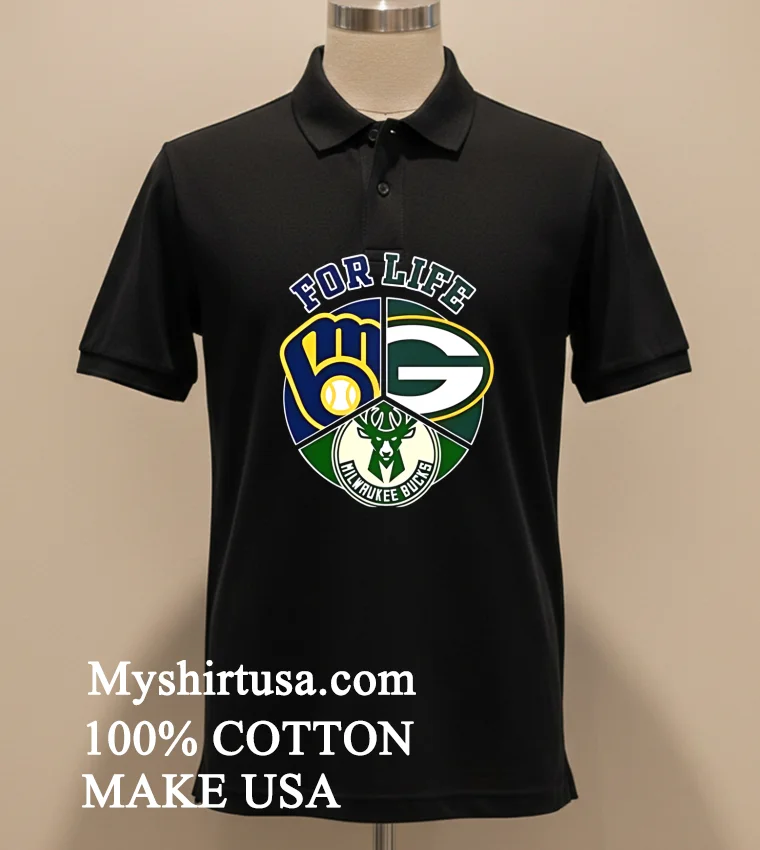 Wisconsin For Life Logo Sports 2026 Shirt Balck Shirt 1