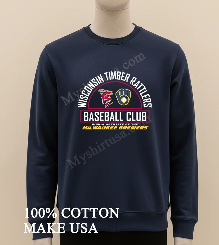 Wisconsin Timber Rattlers Baseball Club Milwaukee Brewers Affiliate Shirt Long Sleve Shirt