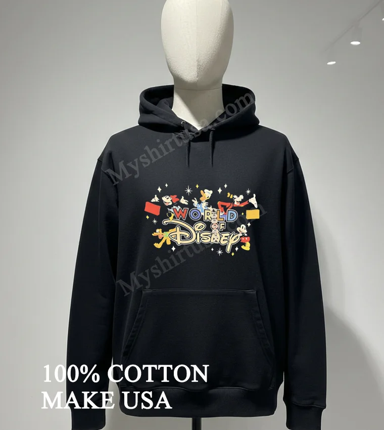 World Of Disney Mickey And Friends Colorful Character Shirt Hoodie Shirt