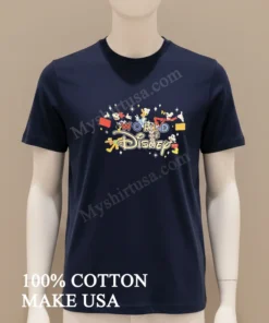 World Of Disney Mickey And Friends Colorful Character funny america t-shirts