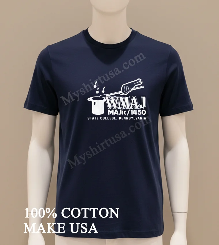 Wtmj Am Radio 1450 State College funny america t-shirts - navy-shirt Wtmj Am Radio 1450 State College Shirt Navy Shirt