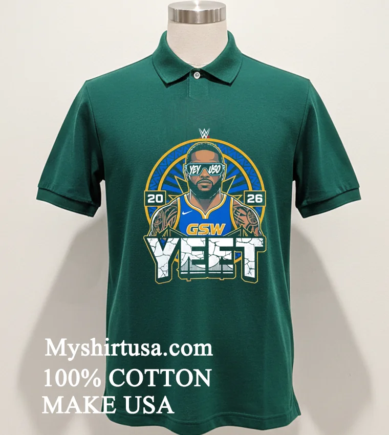 Wwe Jey Uso Yeet X Golden State Warriors 2026 Shirt - green-shirt Wwe Jey Uso Yeet X Golden State Warriors 2026 Shirt Green Shirt