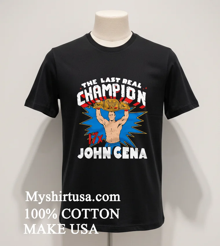 Wwe John Cena The Last Real Champion Retro Shirt Balck Shirt 1