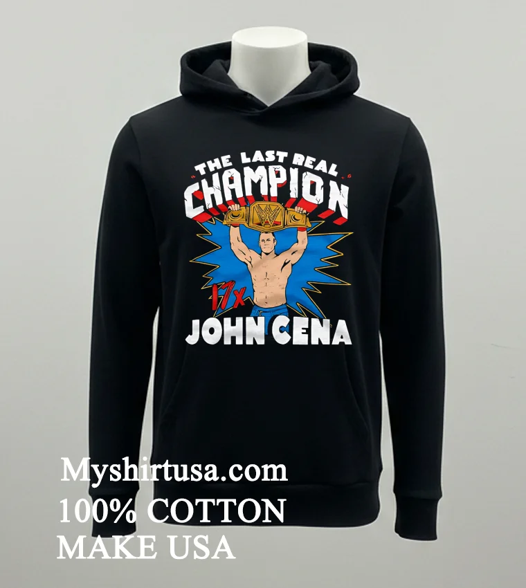 Wwe John Cena The Last Real Champion Retro Shirt - balck-shirt Wwe John Cena The Last Real Champion Retro Shirt Balck Shirt