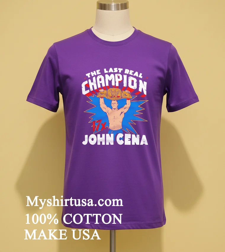 Wwe John Cena The Last Real Champion Retro Shirt - purple-shirt Wwe John Cena The Last Real Champion Retro Shirt Purple Shirt