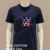 Wwe Logo American Flag Black Shirt Navy Shirt
