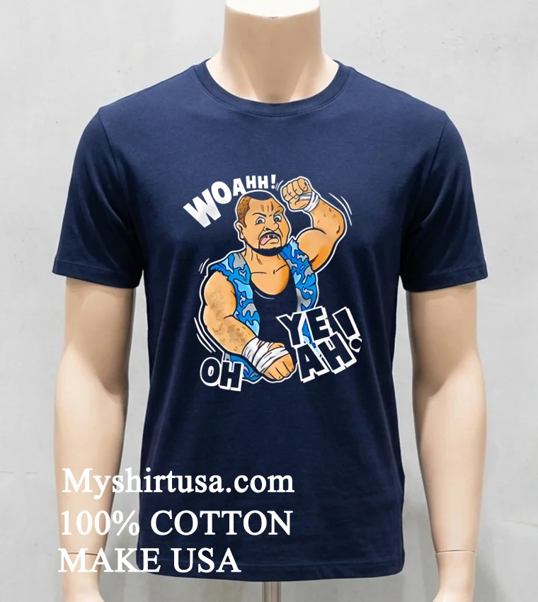 Wwe The Bushwhackers Woahh Caricature Shirt Navy Shirt