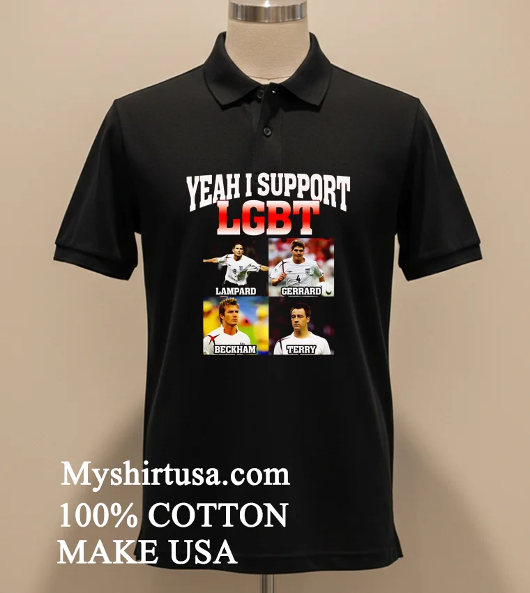 Yeah I Support Lgbt Lampard Gerrard Beckham Terry Shirt - balck-shirt Yeah I Support Lgbt Lampard Gerrard Beckham Terry Shirt Balck Shirt 1