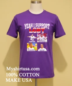 Yeah I Support Lgbt Lampard Gerrard Beckham Terry Shirt Purple Shirt