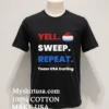 Yell Sweep Repeat Team Usa Curling Shirt Balck Shirt