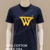 Yellow Letter W Basketball Hoop With Jordan Jumpman Logo Shirt Navy Shirt