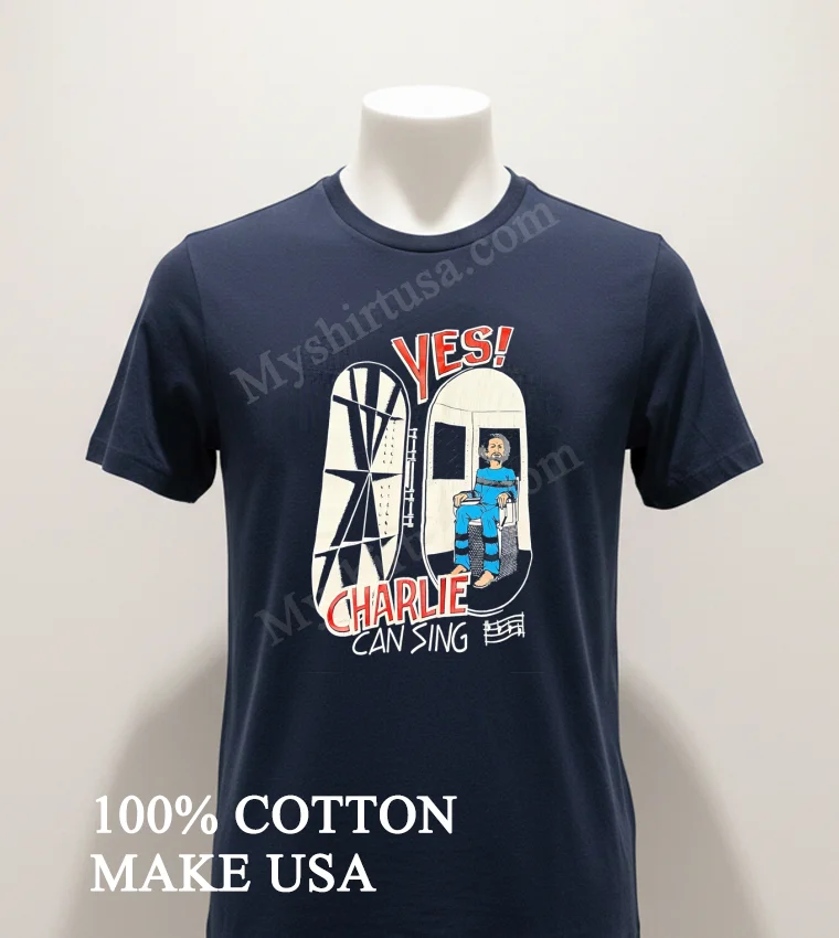 Yes Charlie Can Sing Shirt Navy Shirt