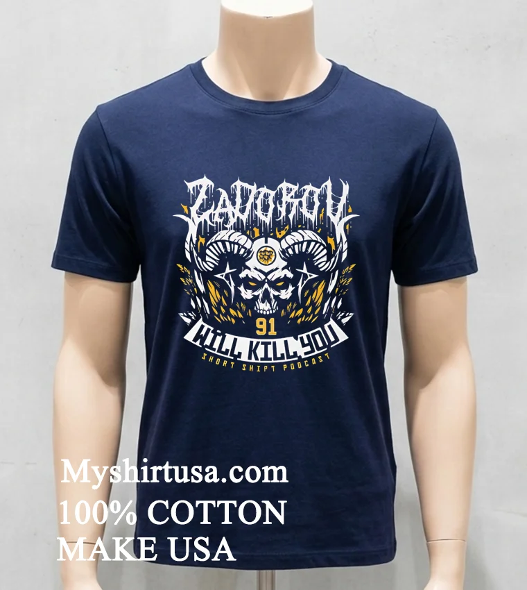 Zadorov Will Kill You Graphic Shirt Navy Shirt